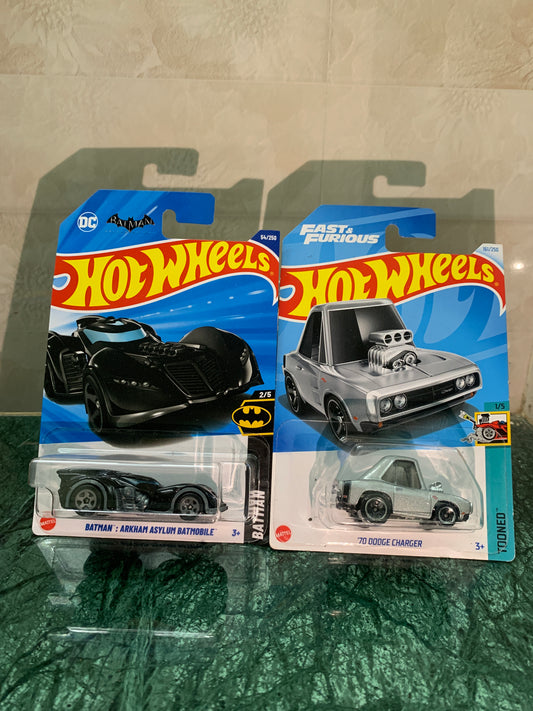 Batman: Arkham Asylum Batmobile & 70 Dodge Charger(Tooned) Combo