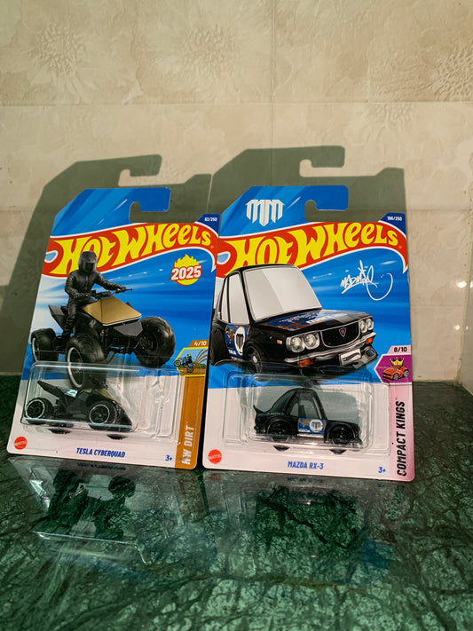 Tesla Cyberquad & Mazda Rx-3(Tooned) Combo