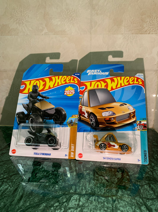 Tesla Cyberquad & 94 Toyota Supra(Tooned) Combo